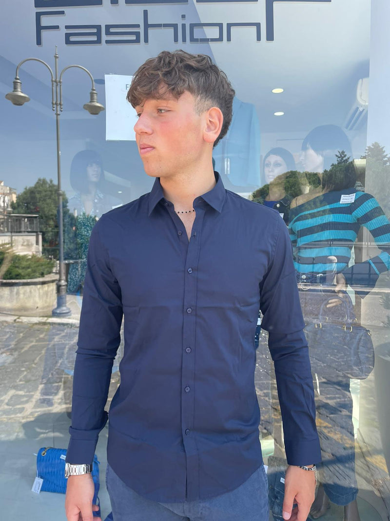 camicia uomo collo italiana slim fit regular