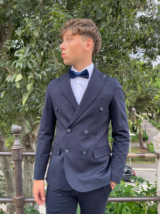 Double-breasted infinity jacket in stretch fabric S 17 Milano