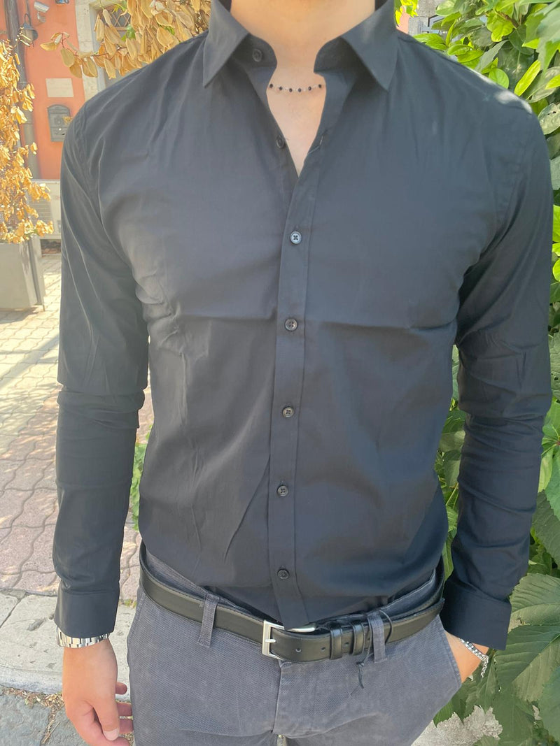 camicia uomo collo italiana slim fit regular