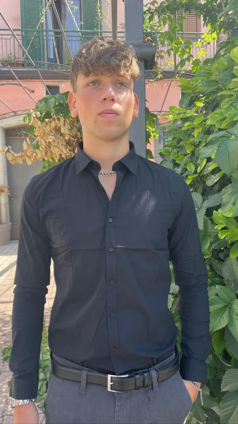 camicia uomo collo italiana slim fit regular