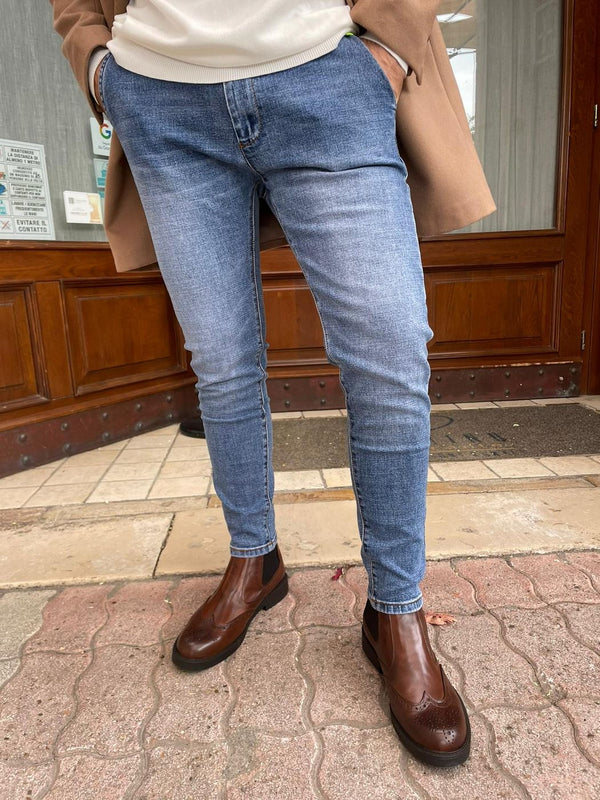 Jeans tasca america capri tessuto elasticizzato