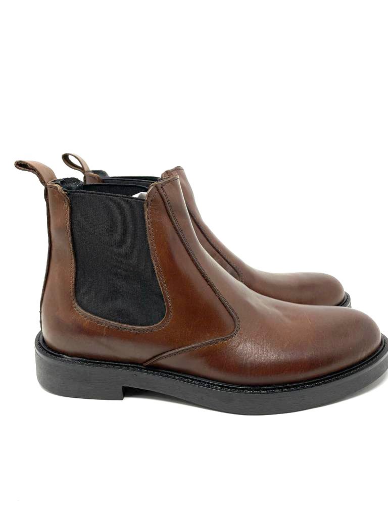 Grunland Stivaletti Chelsea Bambina In Vera Pelle Martellata | Modello Beatles Nero PO1178-88 | Tomaia In Pelle Morbida E Suola Gomma