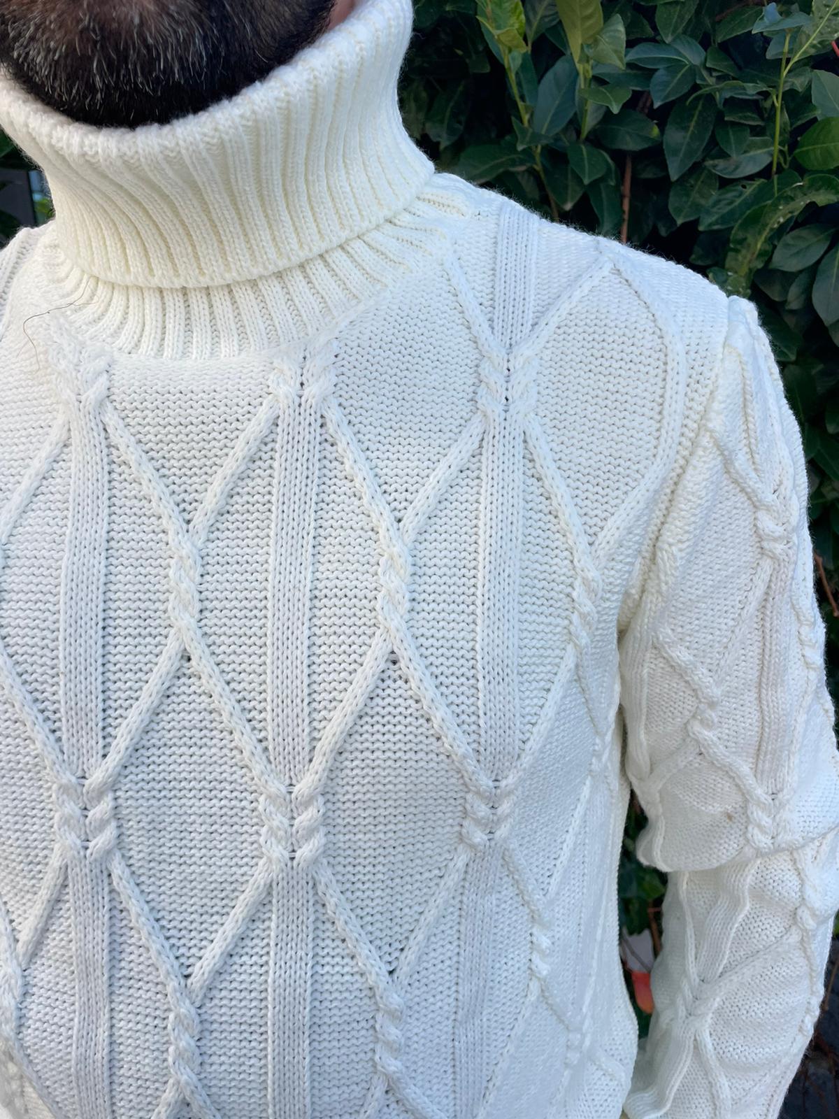 Men's diamond turtleneck