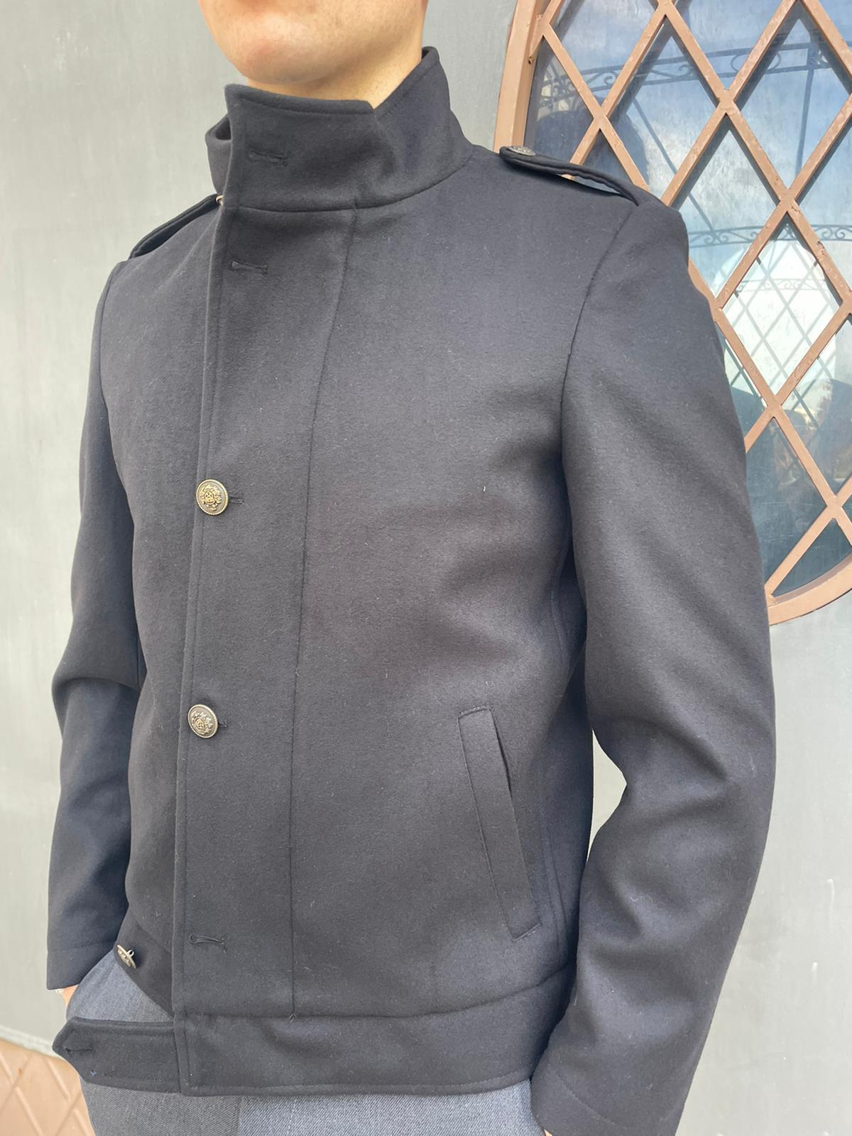 Cappottino Morf S17 Milano corto di panno bottoni brunito