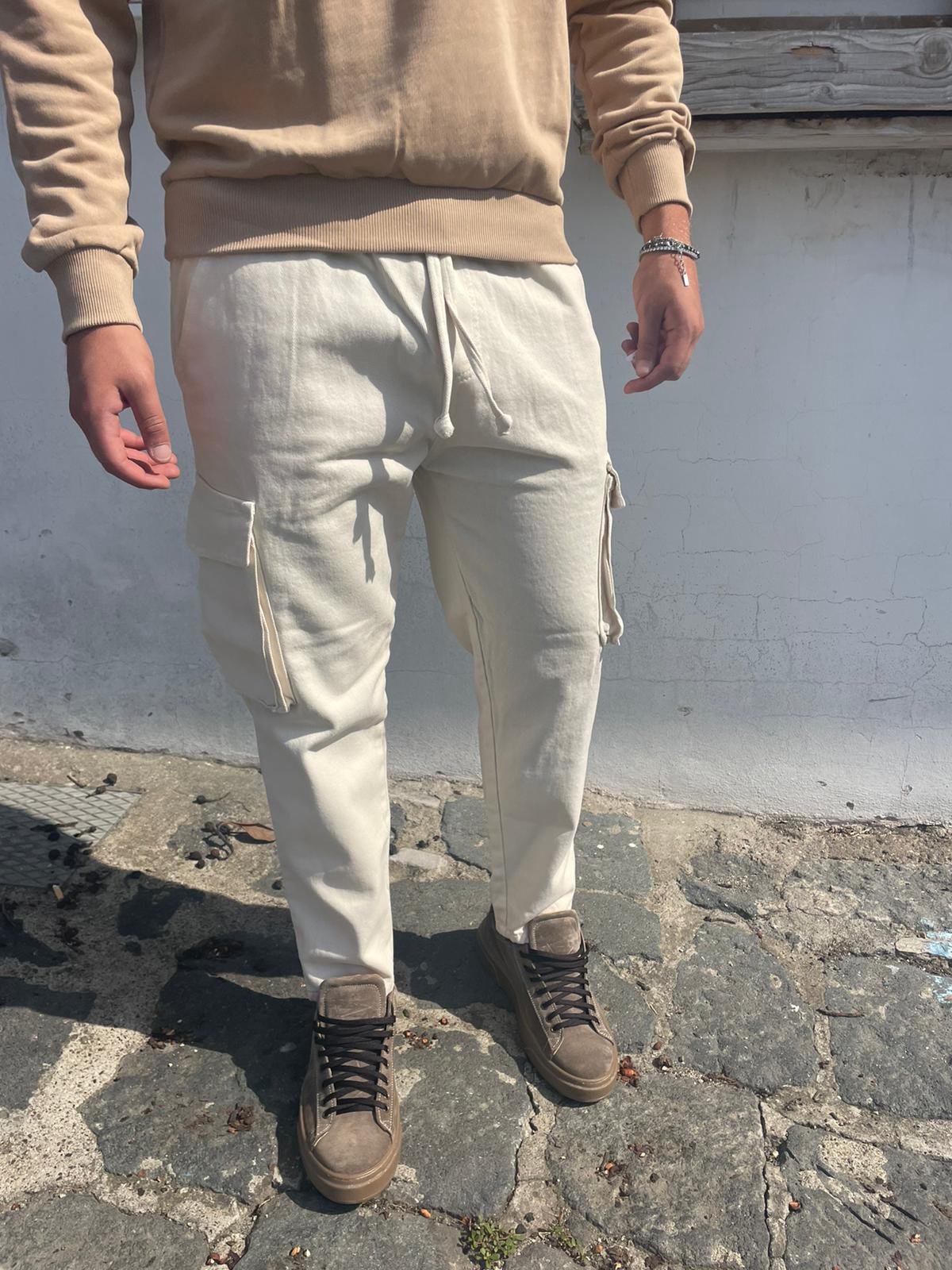 jeans con elastico cargo