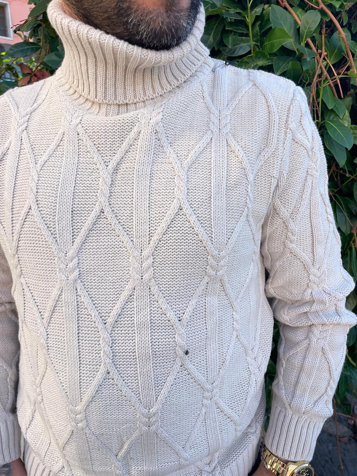 Men's diamond turtleneck