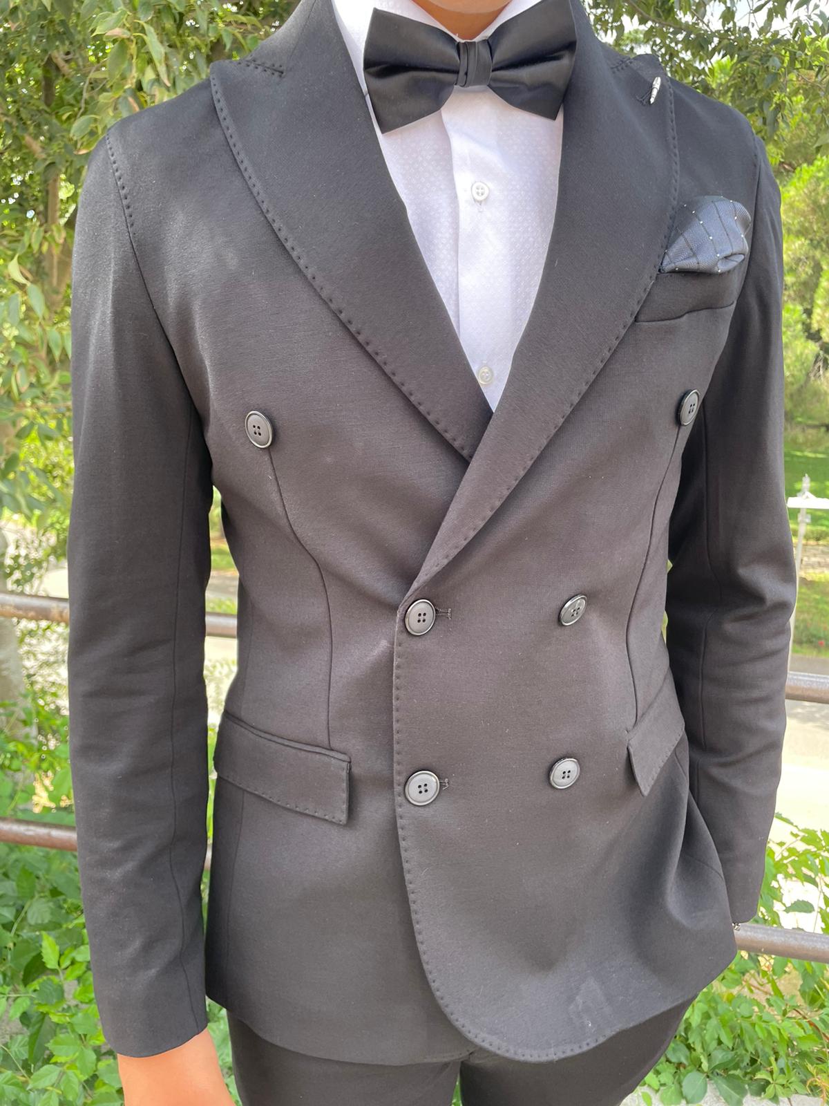 Double-breasted infinity jacket in stretch fabric S 17 Milano
