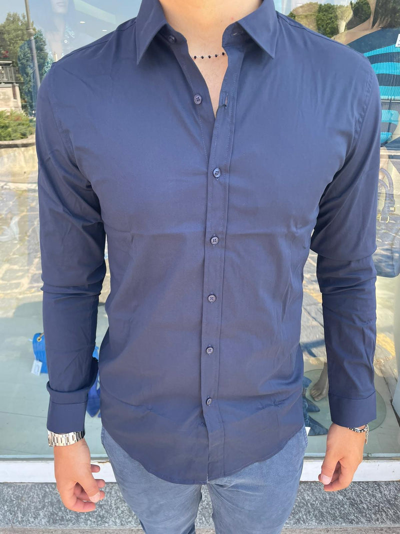 camicia uomo collo italiana slim fit regular