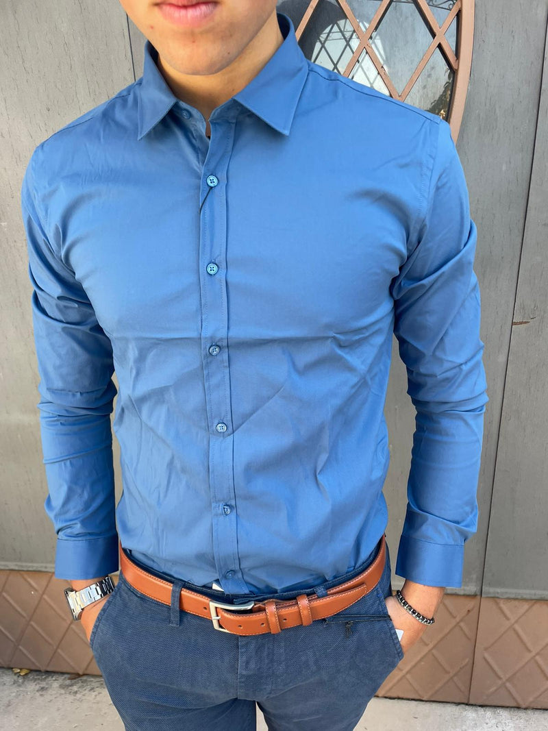 camicia uomo collo italiana slim fit regular