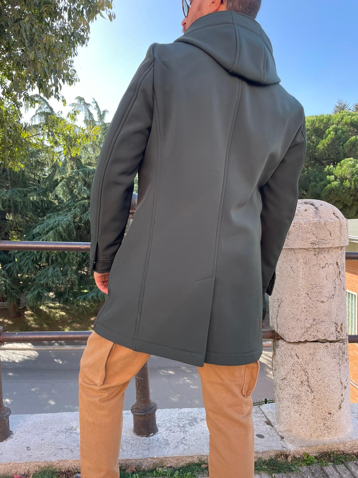 S17 Milano long coat jacket mod. Urali with zip