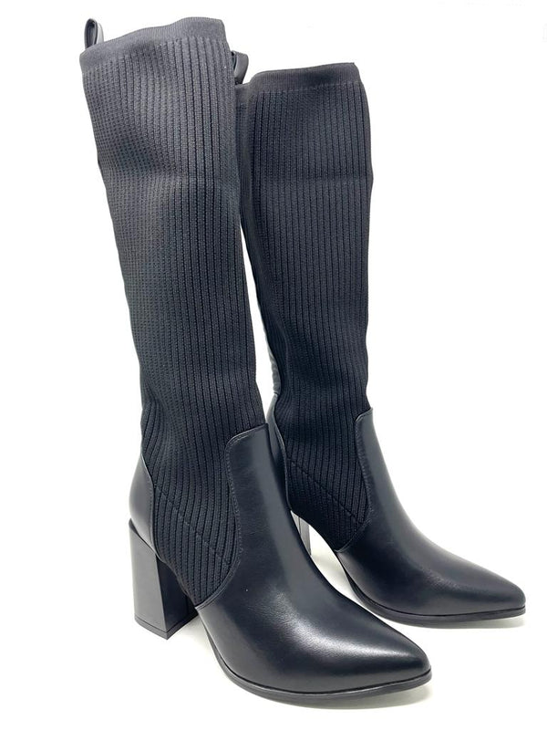 Stivale alto con calza tacco 10