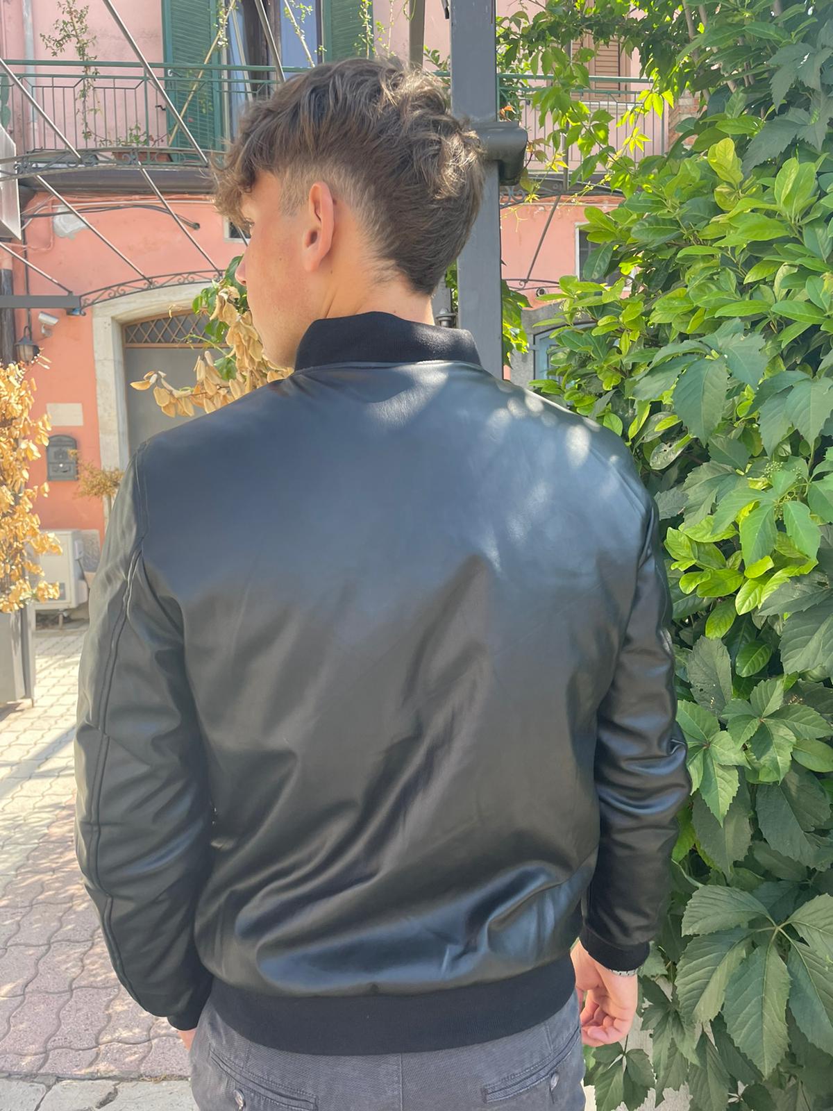 Giubbotto bomber uomo eco pelle