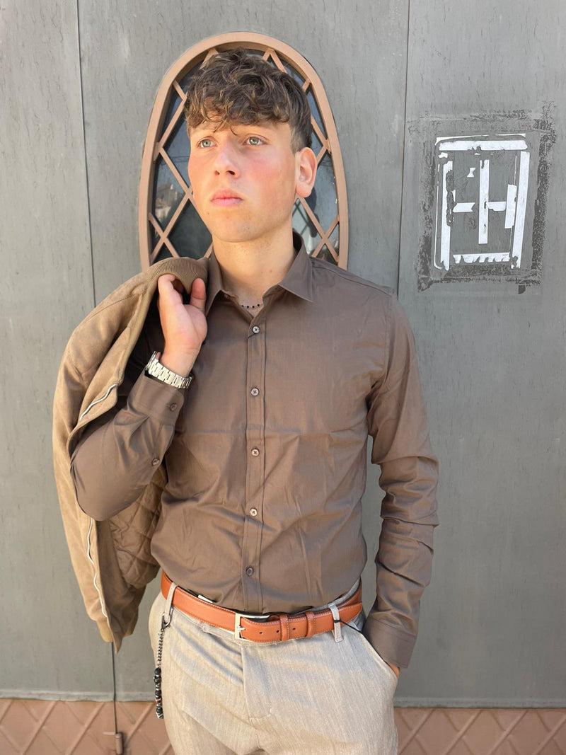 camicia uomo collo italiana slim fit regular