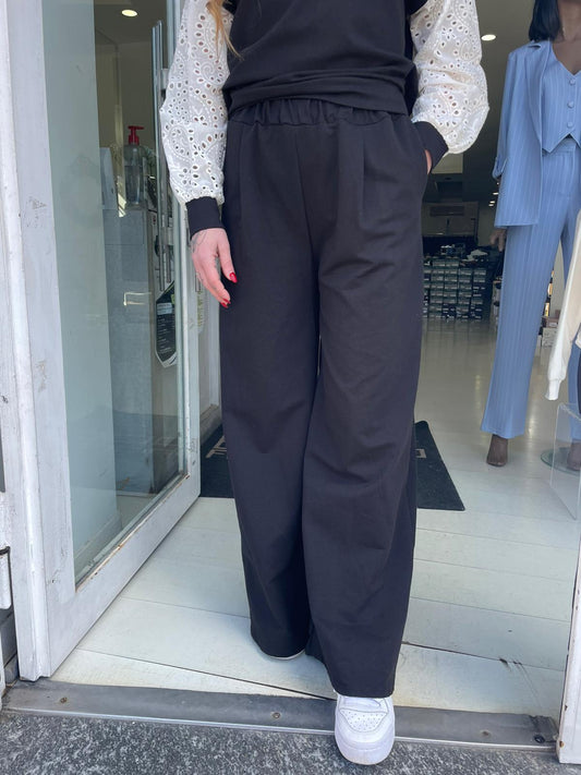 pantalone felpa largo