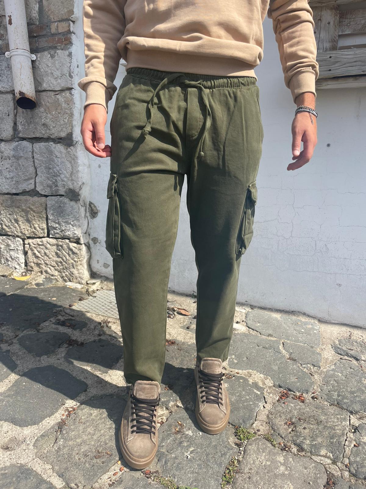 jeans con elastico cargo