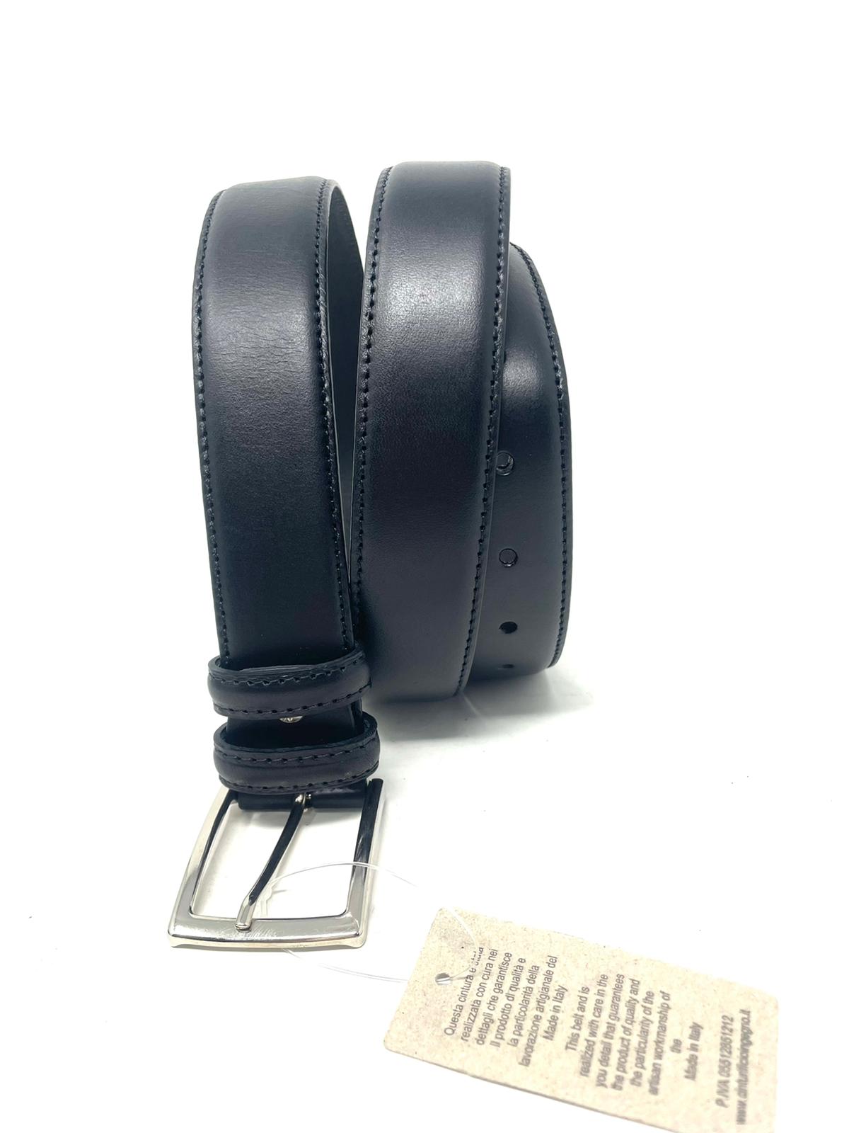 Oiled leather belt made in Italy