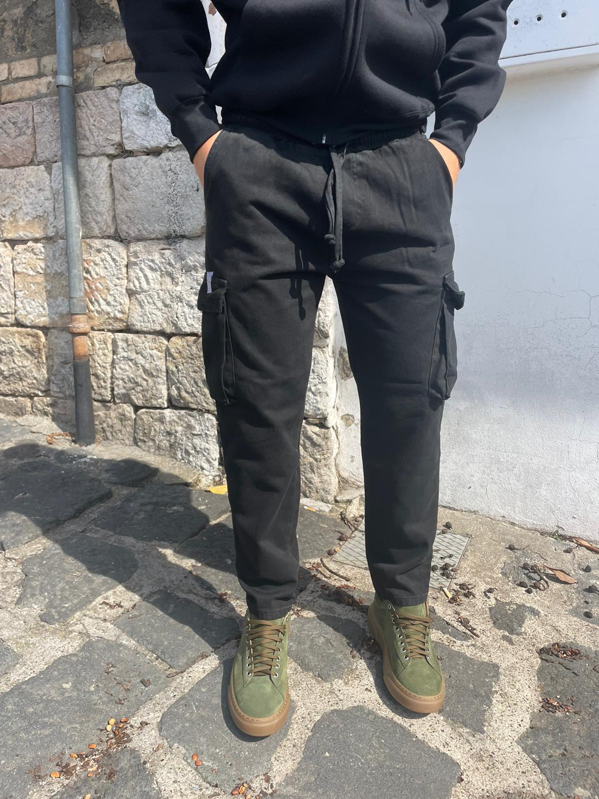 jeans con elastico cargo