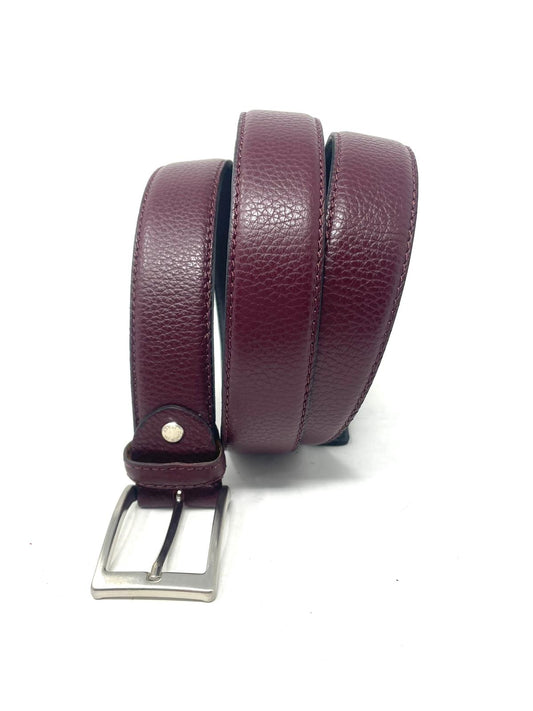 BORDEAUX leather belt made in Italy