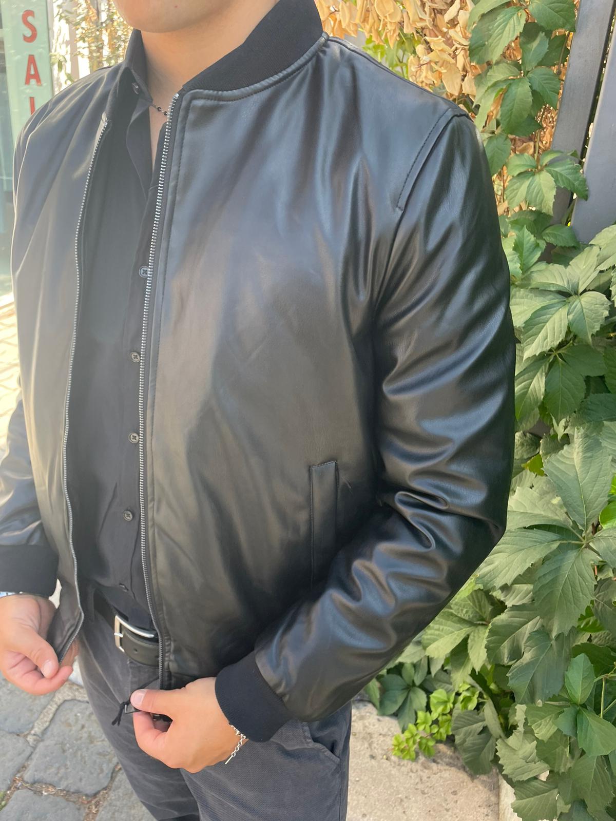 Giubbotto bomber uomo eco pelle