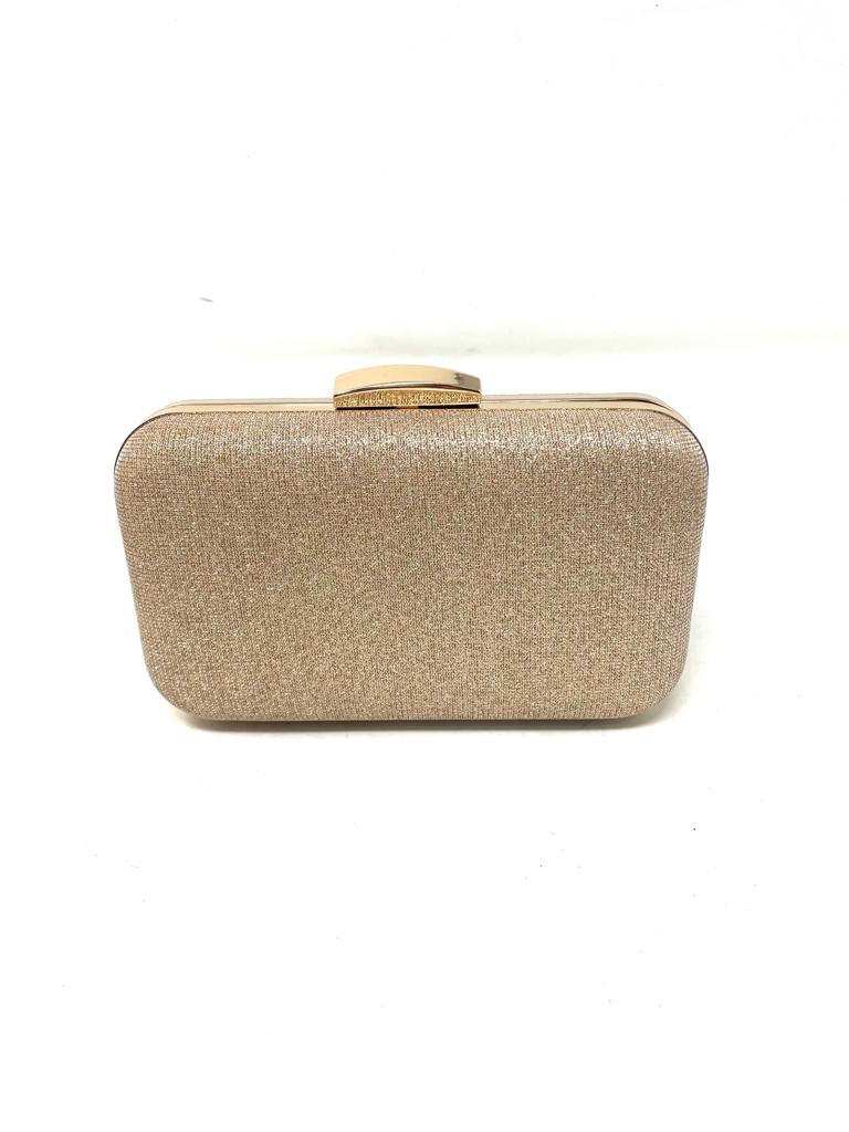 GLITTER rigid clutch bag