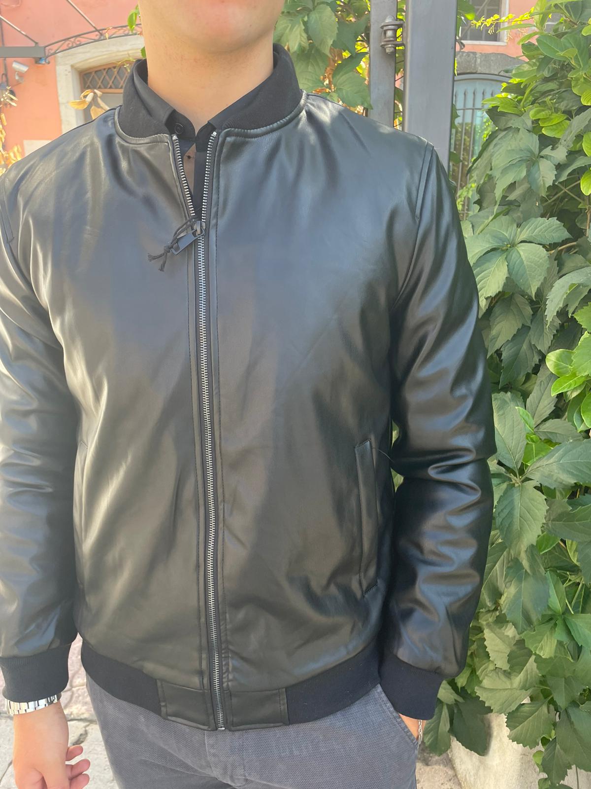 Giubbotto bomber uomo eco pelle