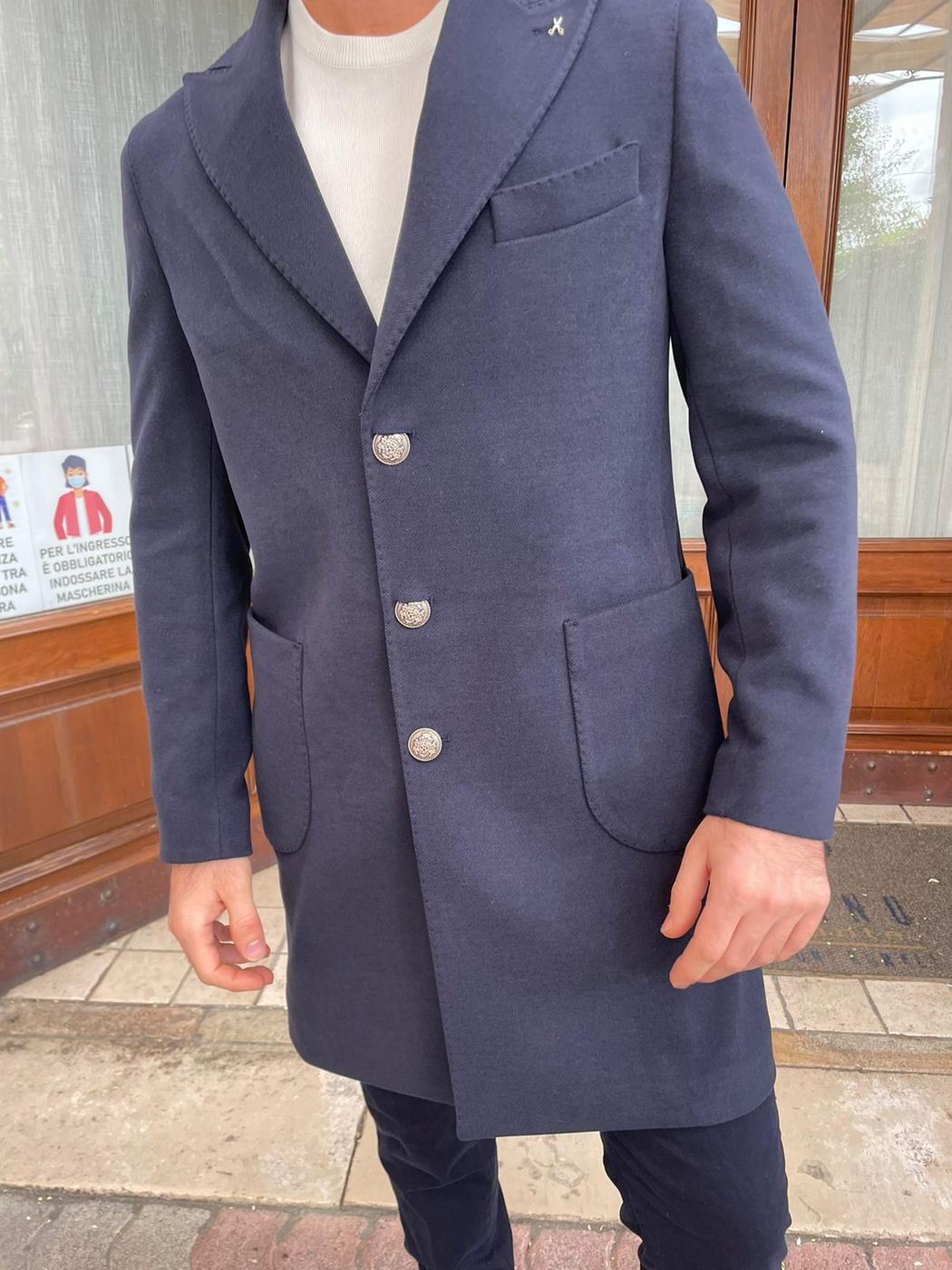 Cappotto monopetto bott.brunito Alpi