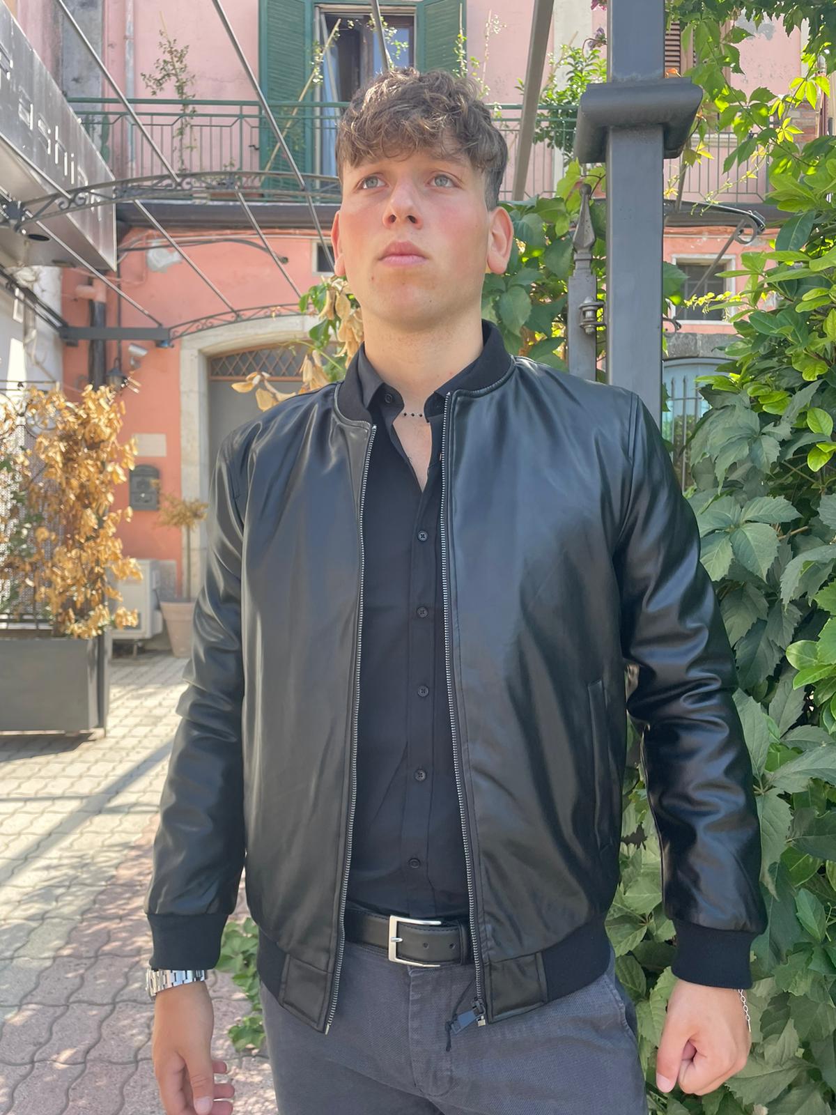 Giubbotto bomber uomo eco pelle