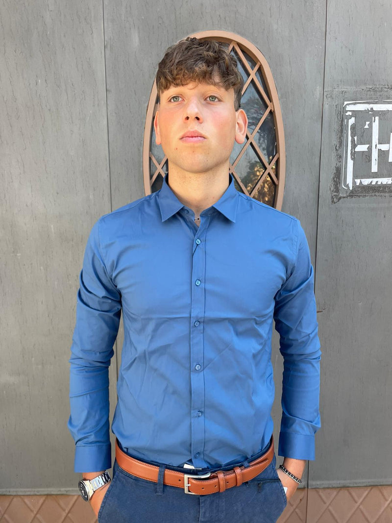 camicia uomo collo italiana slim fit regular