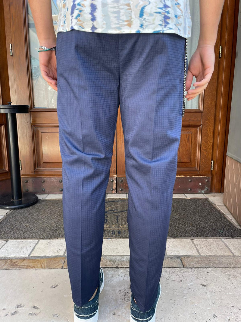 Pantalone cotone uomo quadrettato