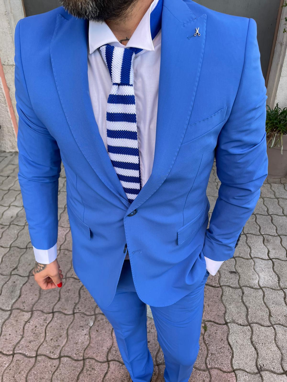 Complete men's suit S 17 Milan mod. PINEAPPLE jacket+trousers