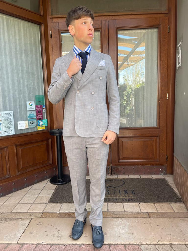 Abito uomo doppio petto
leggero sfoderato 2 pezzi S 17 Milano mod. arancia