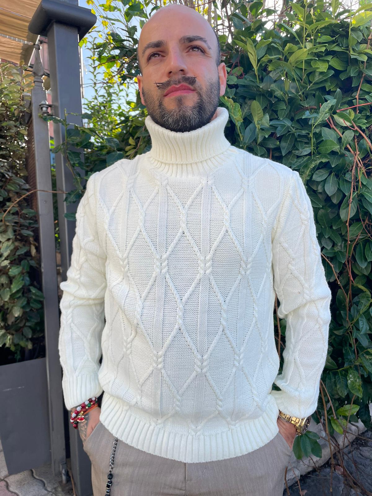 Men's diamond turtleneck